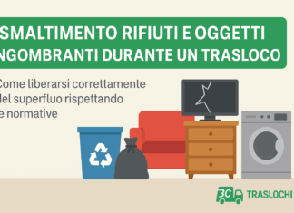 smaltimento rifiuti durante il trasloco