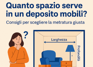 quanto spazio serve per deposito mobili