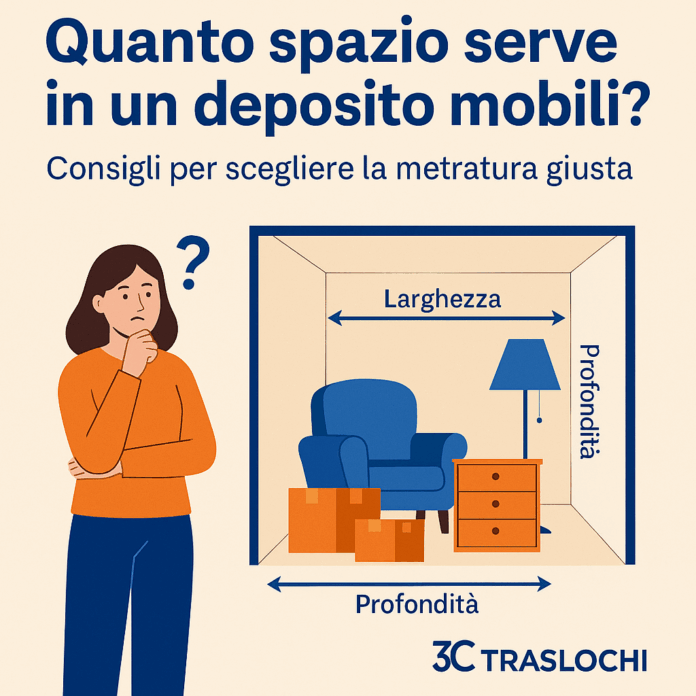 quanto spazio serve per deposito mobili